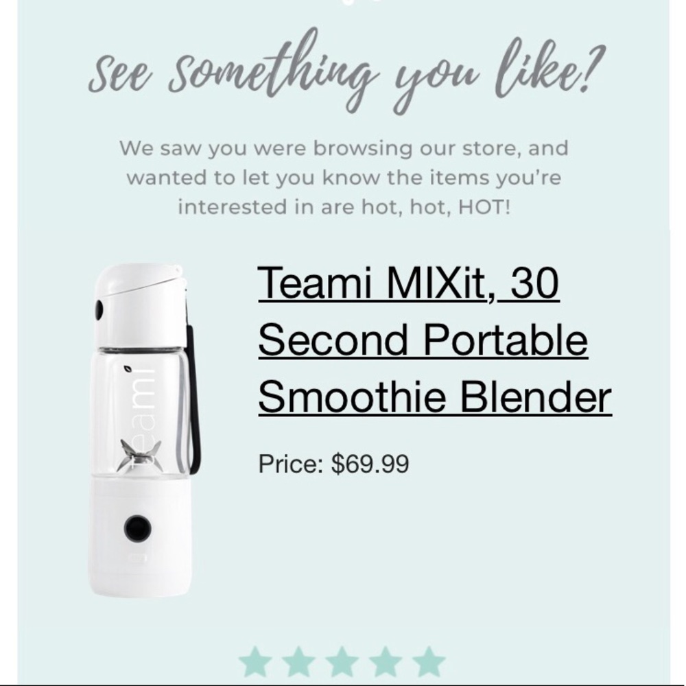 🛑SOLD🛑NIB- Teamí MIXit 30 second Smoothie Maker! - Picture 1 of 9